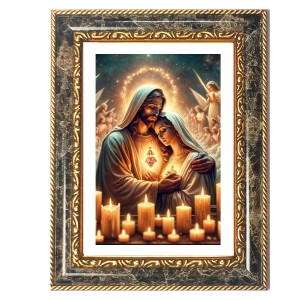 Mary And Jesus Decorative Photo Frame With White Mount | Premium Wall & Tabletop Picture Frame | Home, Office & Temple Decoration | 10x14 Inch (Pack Of 1) (F32392) Mary And Jesus Decorative Photo Frame With White Mount | Premium Wall & Tabletop Picture Frame | Home, Office & Temple Decoration | 10x14 Inch (Pack Of 1) (F32392)