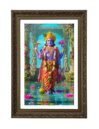 Lord Vishnu Big Photo Frame - 20x28 Inches For Home,Temple & Office Decoration (F10711)
