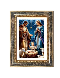 Jesus Christ Decorative Photo Frame With White Mount | Premium Wall & Tabletop Picture Frame | Home, Office & Temple Decoration | 8x12 Inch (Pack Of 1) (F31382)