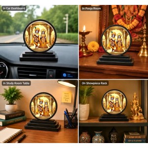 Car Dashboard Wooden Radhaa Krishna Showpiece | 4 X 4.5 Inch Sublimation Printed Decorative Stand | 4 Mm MDF | Home Decor | Made in India (F33537) Car Dashboard Wooden Radhaa Krishna Showpiece | 4 X 4.5 Inch Sublimation Printed Decorative Stand | 4 Mm MDF | Home Decor | Made in India (F33537)