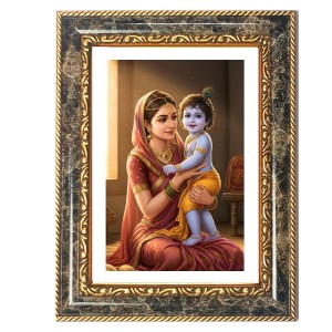 Goddess Yashoda Shri Little Krishna Decorative Photo Frame With White Mount | Premium Wall & Tabletop Picture Frame | Home, Office & Temple Decoration | 8x12 Inch (Pack Of 1) (F32522) Goddess Yashoda Shri Little Krishna Decorative Photo Frame With White Mount | Premium Wall & Tabletop Picture Frame | Home, Office & Temple Decoration | 8x12 Inch (Pack Of 1) (F32522)