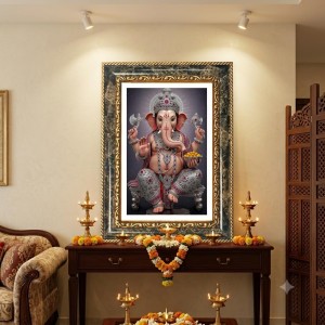 Ganeshaa Decorative Photo Frame With White Mount | Premium Wall & Tabletop Picture Frame | Home, Office & Temple Decoration | 10x14 Inch (Pack Of 1) (F32358)