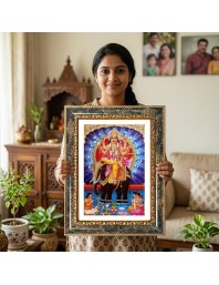 Lord Vishwakarma Decorative Photo Frame With White Mount | Premium Wall & Tabletop Picture Frame | Home, Office & Temple Decoration | 8x12 Inch (Pack Of 1) (F31257)