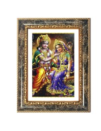 Radhaa Krishna Decorative Photo Frame With White Mount | Premium Wall & Tabletop Picture Frame | Home, Office & Temple Decoration | 8x12 Inch (Pack Of 1) (F31429)