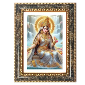 Saraswati Decorative Photo Frame With White Mount | Premium Wall & Tabletop Picture Frame | Home, Office & Temple Decoration | 8x12 Inch (Pack Of 1) (F31474)