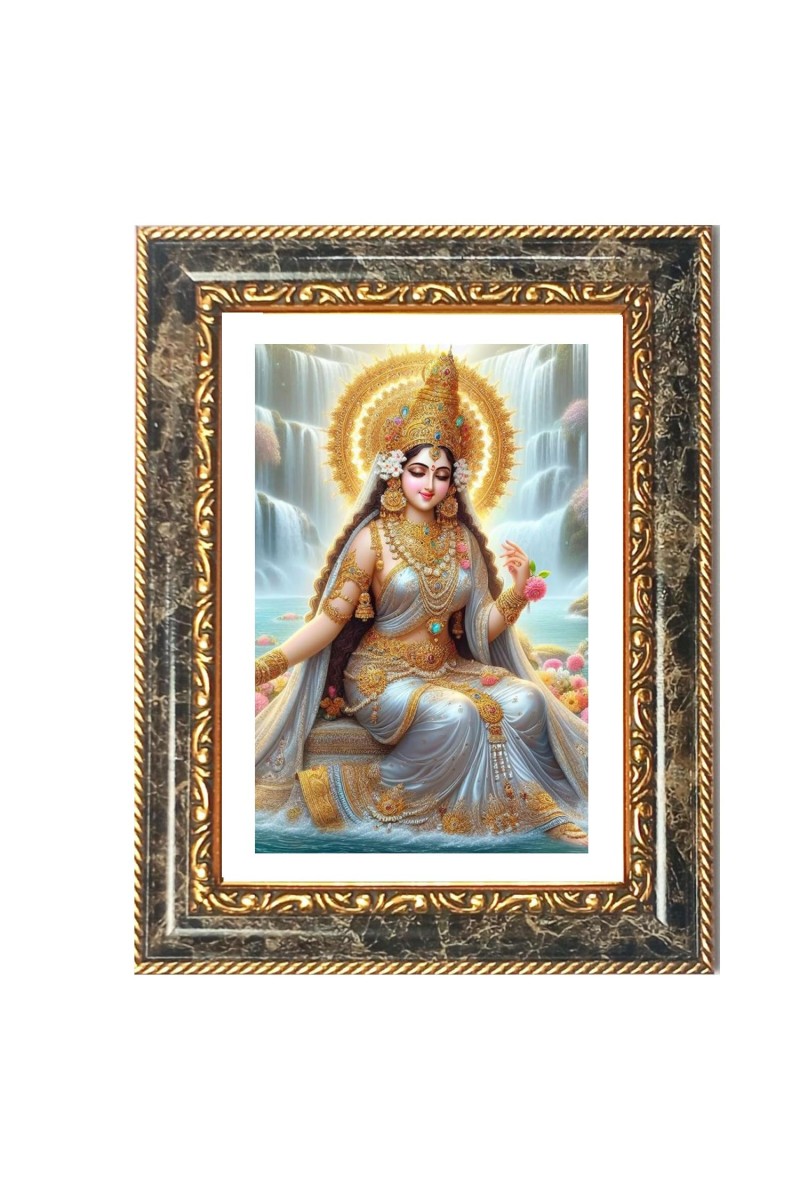 Saraswati Decorative Photo Frame With White Mount | Premium Wall & Tabletop Picture Frame | Home, Office & Temple Decoration | 8x12 Inch (Pack Of 1) (F31474)