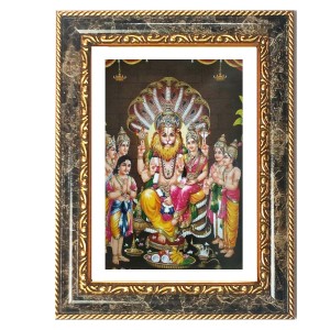 Lakshmi Narasimha Darbar Decorative Photo Frame With White Mount | Premium Wall & Tabletop Picture Frame | Home, Office & Temple Decoration | 10x14 Inch (Pack Of 1) (F31259) Lakshmi Narasimha Darbar Decorative Photo Frame With White Mount | Premium Wall & Tabletop Picture Frame | Home, Office & Temple Decoration | 10x14 Inch (Pack Of 1) (F31259)