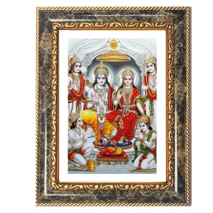 Ram Darbar Decorative Photo Frame With White Mount | Premium Wall & Tabletop Picture Frame | Home, Office & Temple Decoration | 12x16 Inch (Pack Of 1) (F33122)