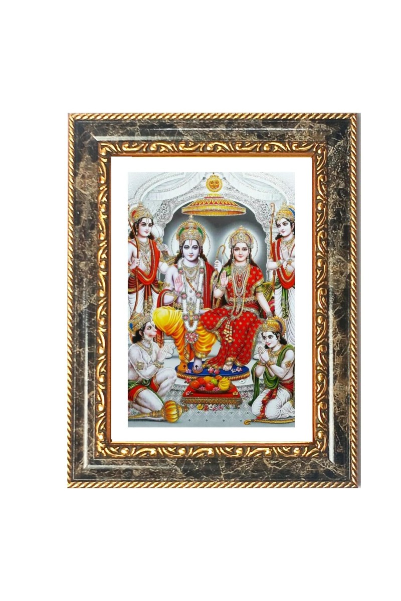 Ram Darbar Decorative Photo Frame With White Mount | Premium Wall & Tabletop Picture Frame | Home, Office & Temple Decoration | 12x16 Inch (Pack Of 1) (F33122)