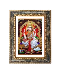 Saraswati Decorative Photo Frame With White Mount | Premium Wall & Tabletop Picture Frame | Home, Office & Temple Decoration | 10x14 Inch (Pack Of 1) (F32688)