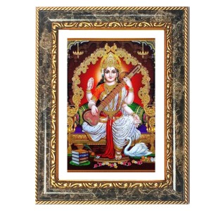 Saraswati Decorative Photo Frame With White Mount | Premium Wall & Tabletop Picture Frame | Home, Office & Temple Decoration | 10x14 Inch (Pack Of 1) (F32688) Saraswati Decorative Photo Frame With White Mount | Premium Wall & Tabletop Picture Frame | Home, Office & Temple Decoration | 10x14 Inch (Pack Of 1) (F32688)