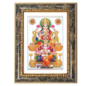 Lakshmi And Ganeshaa Decorative Photo Frame With White Mount | Premium Wall & Tabletop Picture Frame | Home, Office & Temple Decoration | 8x12 Inch (Pack Of 1) (F33155) Lakshmi And Ganeshaa Decorative Photo Frame With White Mount | Premium Wall & Tabletop Picture Frame | Home, Office & Temple Decoration | 8x12 Inch (Pack Of 1) (F33155)