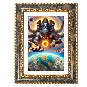 Brahma Decorative Photo Frame With White Mount | Premium Wall & Tabletop Picture Frame | Home, Office & Temple Decoration | 8x12 Inch (Pack Of 1) (F32584)