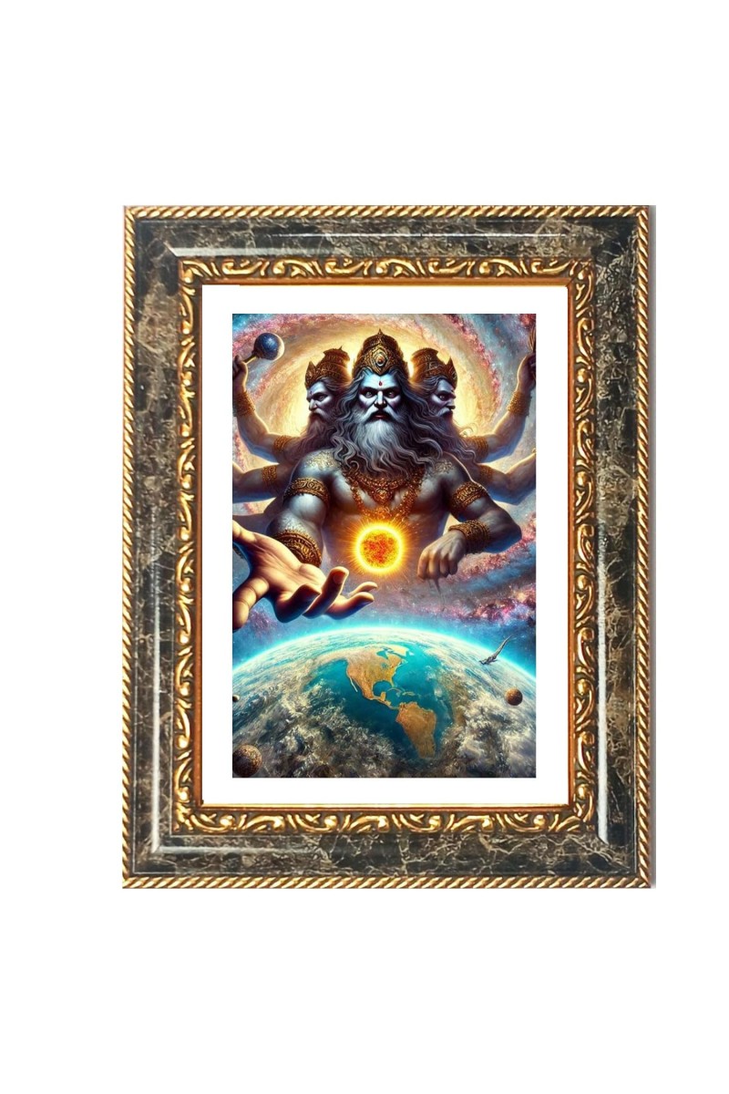 Brahma Decorative Photo Frame With White Mount | Premium Wall & Tabletop Picture Frame | Home, Office & Temple Decoration | 8x12 Inch (Pack Of 1) (F32584)
