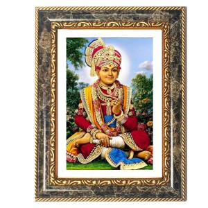 Bal Krishna Decorative Photo Frame With White Mount | Premium Wall & Tabletop Picture Frame | Home, Office & Temple Decoration | 10x14 Inch (Pack Of 1) (F32557)