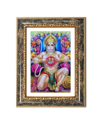Hanuman Decorative Photo Frame With White Mount | Premium Wall & Tabletop Picture Frame | Home, Office & Temple Decoration | 8x12 Inch (Pack Of 1) (F33175)