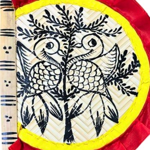Handmade Bamboo Hand Fan (Hatpakha) â€“ Traditional Hand-Painted Handheld Fan for Cool Air, Home DÃ©cor, Festivals & Puja (Birds)