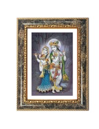 Radhaa Krishna Decorative Photo Frame With White Mount | Premium Wall & Tabletop Picture Frame | Home, Office & Temple Decoration | 12x16 Inch (Pack Of 1) (F32670)
