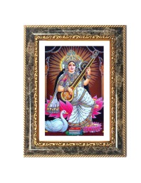 Saraswati Decorative Photo Frame With White Mount | Premium Wall & Tabletop Picture Frame | Home, Office & Temple Decoration | 8x12 Inch (Pack Of 1) (F31415)