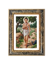 Krishna Decorative Photo Frame With White Mount | Premium Wall & Tabletop Picture Frame | Home, Office & Temple Decoration | 8x12 Inch (Pack Of 1) (F32568)