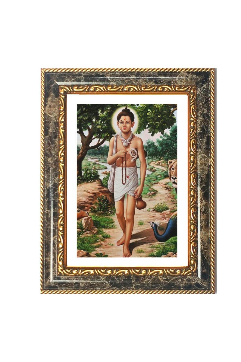 Krishna Decorative Photo Frame With White Mount | Premium Wall & Tabletop Picture Frame | Home, Office & Temple Decoration | 8x12 Inch (Pack Of 1) (F32568)