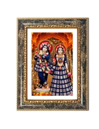 Radhaa Krishna Decorative Photo Frame With White Mount | Premium Wall & Tabletop Picture Frame | Home, Office & Temple Decoration | 10x14 Inch (Pack Of 1) (F31457)