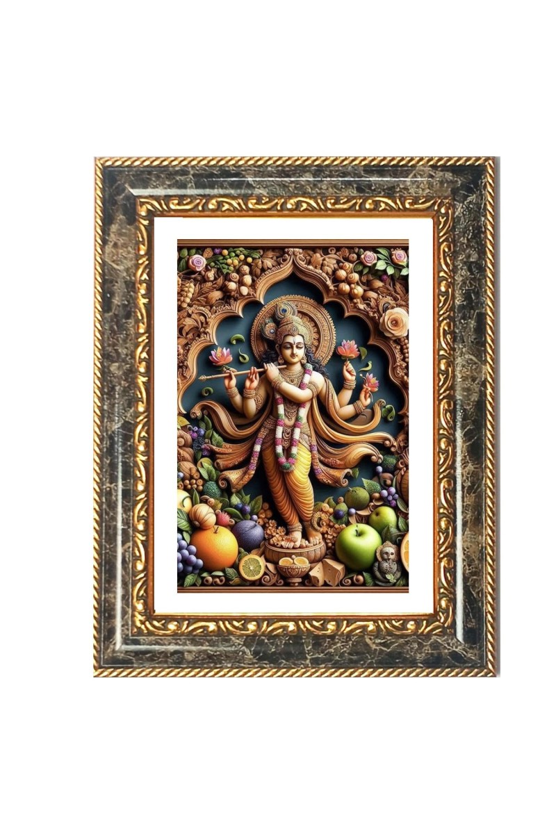 Ganeshaa Decorative Photo Frame With White Mount | Premium Wall & Tabletop Picture Frame | Home, Office & Temple Decoration | 8x12 Inch (Pack Of 1) (F31430)