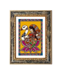 Krishna Decorative Photo Frame With White Mount | Premium Wall & Tabletop Picture Frame | Home, Office & Temple Decoration | 12x16 Inch (Pack Of 1) (F31543)
