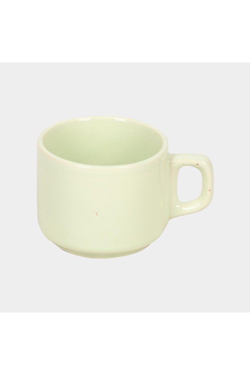 Hitech Sales 200 ml Stoneware Mug Pista | Microwave Safe Ceramic Cup | Ideal for Daily Use