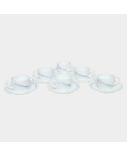 Hitech Sales 130 ml Opalware Cup & Saucer Set White | Microwave Safe Ceramic Cup | Ideal for Daily Use