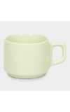 Hitech Sales 120 ml Stoneware Mug Light Green | Microwave Safe Ceramic Cup | Ideal for Daily Use