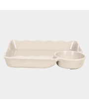 Melamine Snack Plate, Bowl Partition - (M1339)