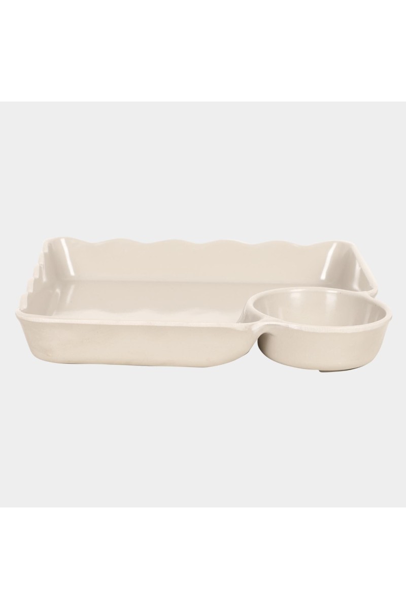 Melamine Snack Plate, Bowl Partition - (M1339)
