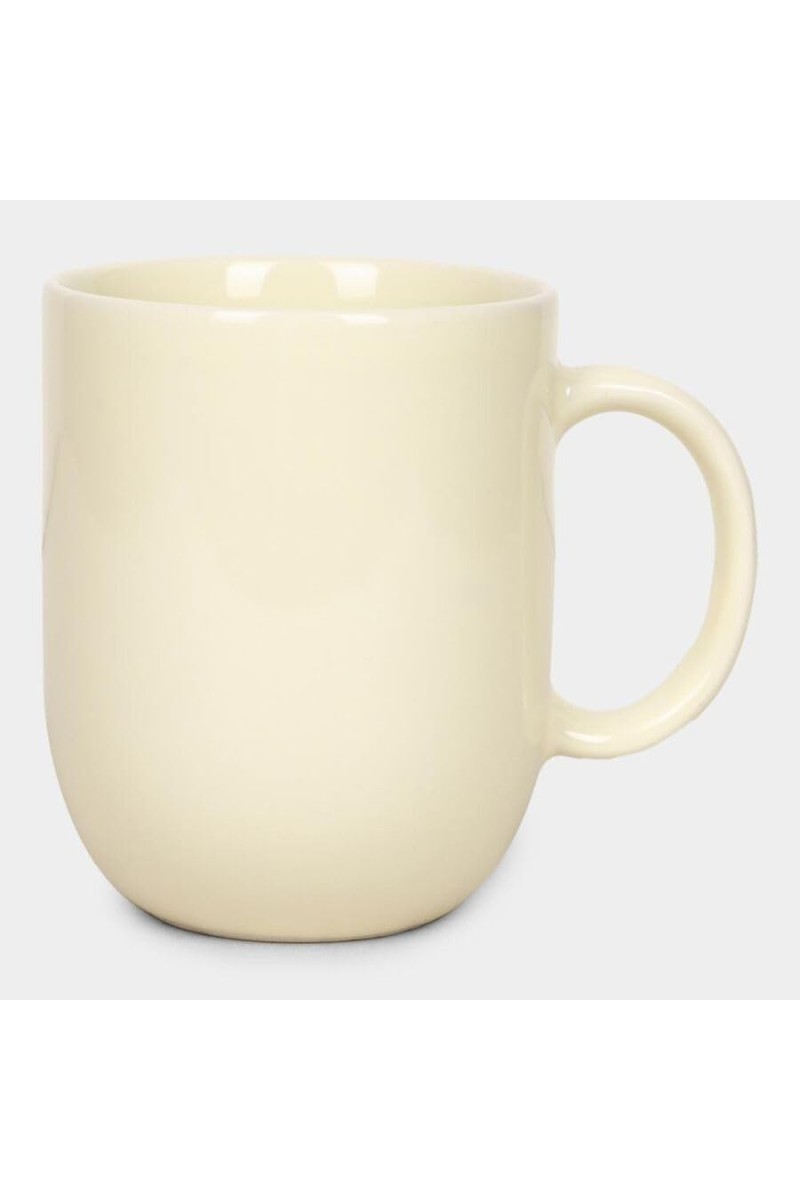 Hitech Sales 300 ml Stoneware Mug White | Microwave Safe Ceramic Cup | Ideal for Daily Use
