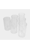 Hitech Sales White Glass Tumbler Set - 6 Tumblers, 320ml, Great for Beverages