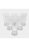 Hitech Sales White Glass Tumbler Set - 6 Tumblers, 300ml, Perfect for Water & Juices