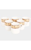 Hitech Sales 120 ml Stoneware Cup Set of 6 Multicolor | Durable & Microwave Safe | Set for Tea/Coffee