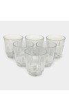 Hitech Sales Premium White Glass Tumbler Set - 6 Tumblers, 220ml for Daily Use