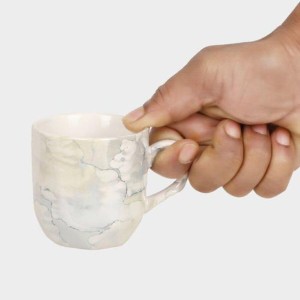 HiTech Sales Stoneware Cup Set of 6-120 ml (White) | Microwave Safe & Durable | Perfect for Tea & Coffee