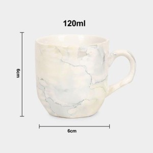 HiTech Sales Stoneware Cup Set of 6-120 ml (White) | Microwave Safe & Durable | Perfect for Tea & Coffee