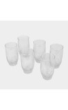 Hitech Sales White Glass Tumbler Set - 6 Tumblers, 280ml, Sleek & Modern Design