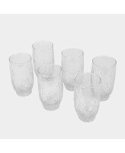 Hitech Sales White Glass Tumbler Set - 6 Tumblers, 280ml, Sleek & Modern Design