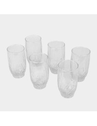 Hitech Sales White Glass Tumbler Set - 6 Tumblers, 280ml, Sleek & Modern Design