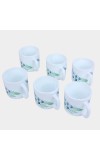 Hitech Sales 180 ml Opalware Cup Set of 6 White | Durable & Microwave Safe | Set for Tea/Coffee Elegant Design