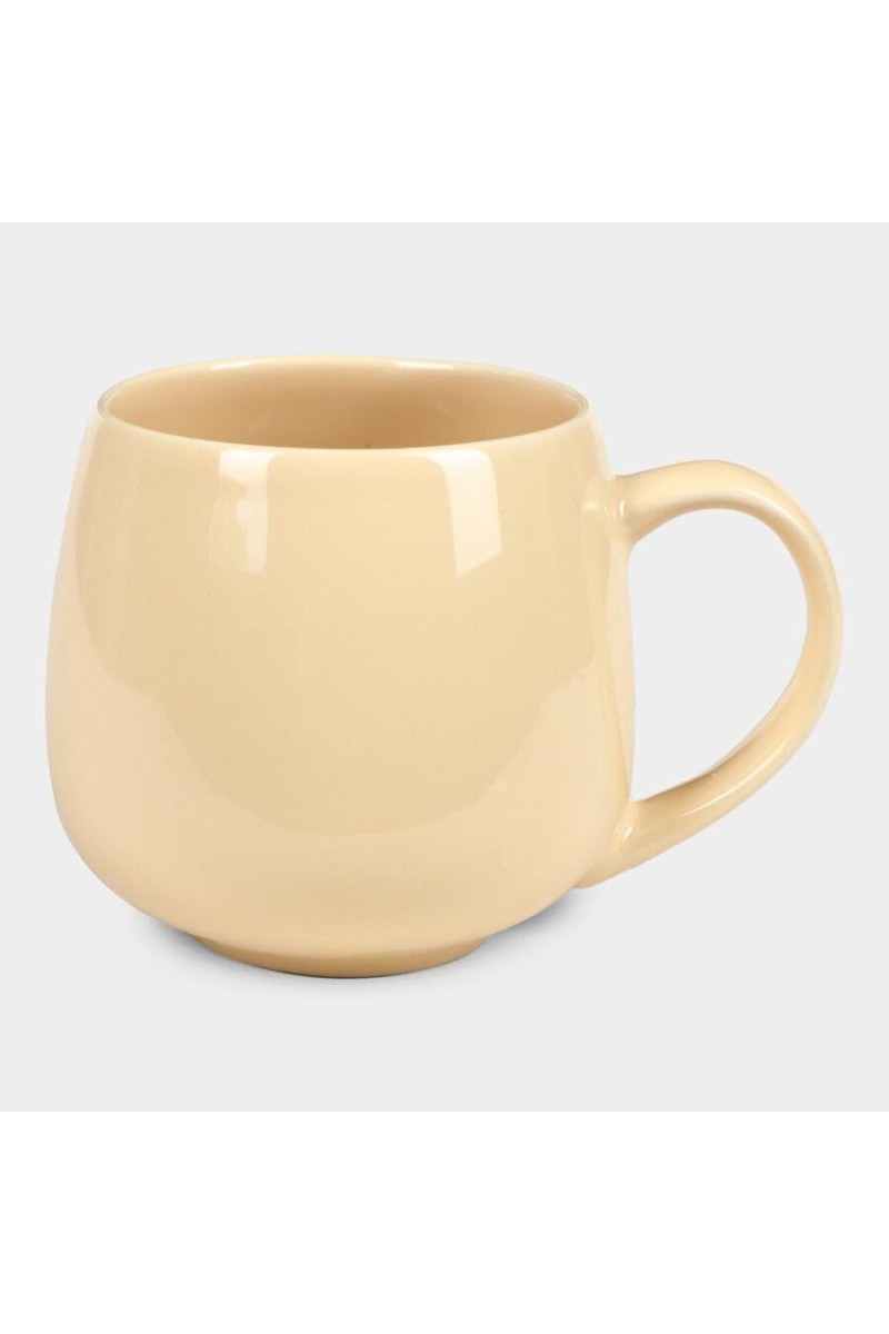 Hitech Sales 320 ml Stoneware Cup Beige | Microwave Safe Ceramic Cup | Ideal for Daily Use