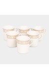 Hitech Sales 150 ml Stoneware Mug Set of 6 Multicolor | Durable & Microwave Safe | Set for Tea/Coffee Elegant Design