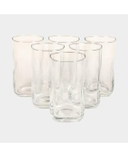 Hitech Sales White Glass Tumbler Set - 6 Tumblers, 290ml, Durable & Stylish