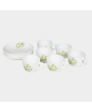 Hitech Sales 120 ml Opalware Cup & Saucer Set Green | Microwave Safe Ceramic Cup | Ideal for Daily Use Hitech Sales 120 ml Opalware Cup & Saucer Set Green | Microwave Safe Ceramic Cup | Ideal for Daily Use