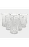 Hitech Sales Sleek White Glass Tumbler Set - 6 Tumblers, 220ml, Elegant Design