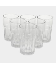 Hitech Sales Sleek White Glass Tumbler Set - 6 Tumblers, 220ml, Elegant Design